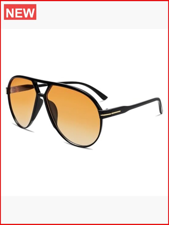 Retro Square Aviator Sunglasses Oversized UV Protection Lightweight main image 7